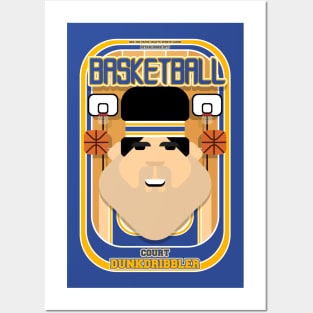 Basketball Blue Gold - Court Dunkdribbler - Victor version Posters and Art